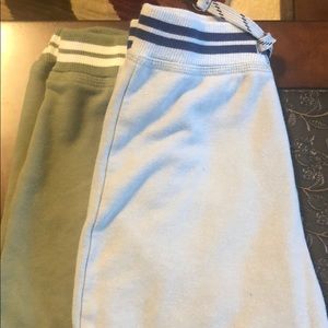 Kids shorts one gray and one olive